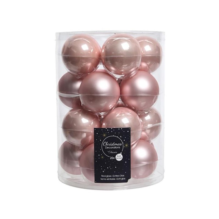 SFERE DI VETRO D6 BLUSH PINK M